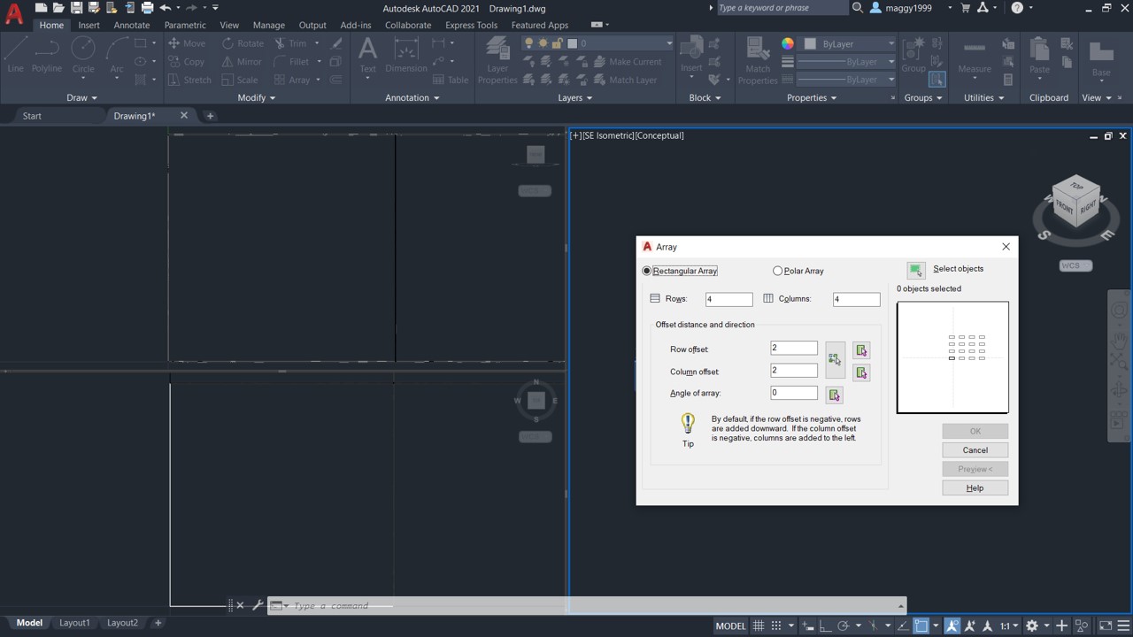 Tabuleiro de xadrez 3d. em AutoCAD