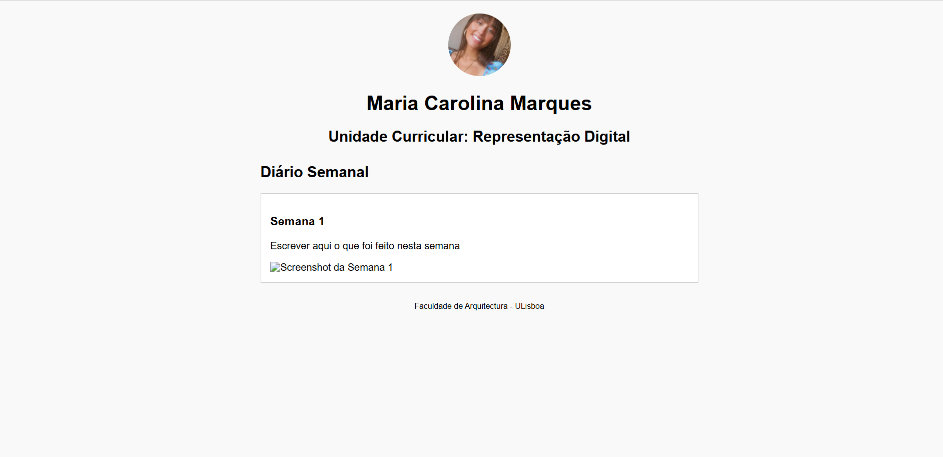 Screenshot da Semana 2