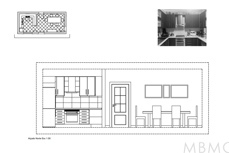 Technical Drawing 2D of My Home Kitchen CAD