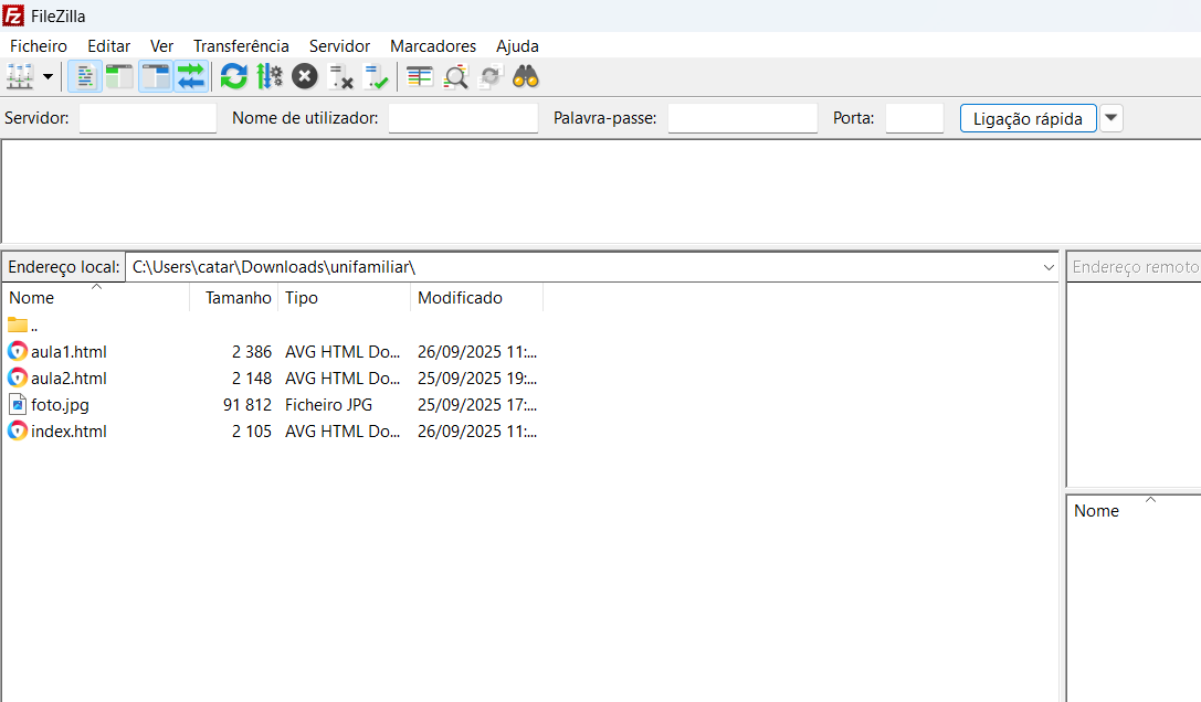Exemplo FileZilla