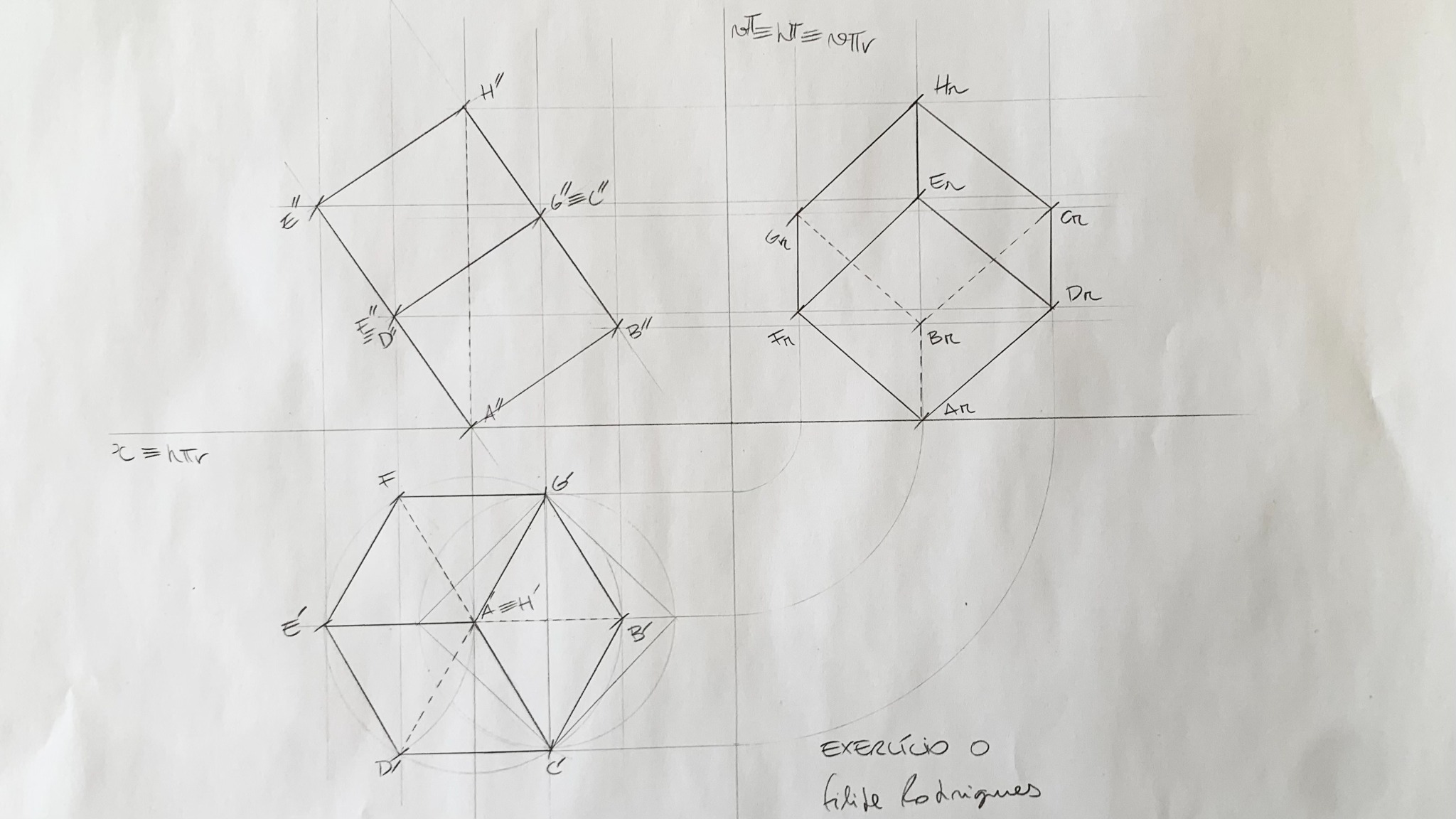 Exercício de Geometria Descritiva